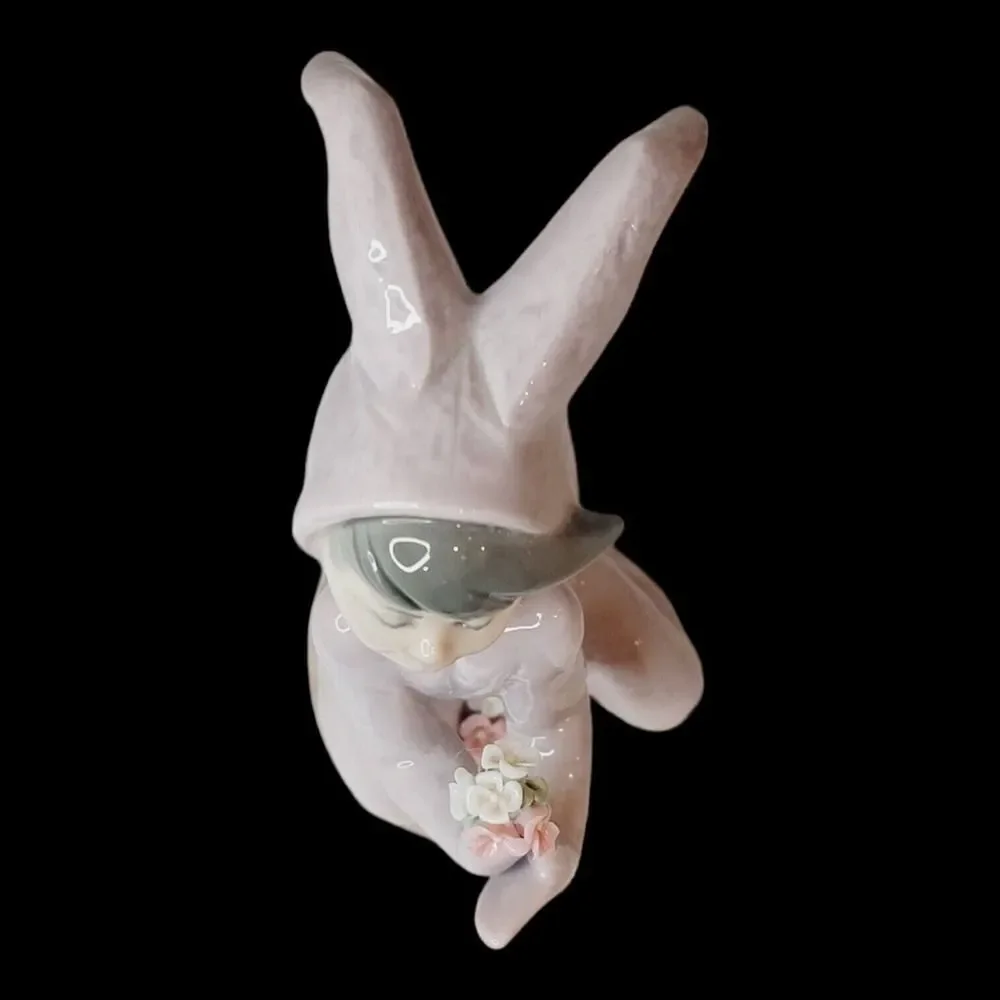 Vintage Lladro In‎ The Meadow Girl in Bunny Rabbit Costume RETIRED Easter READ